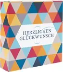 Kup teraz Geschenkdoos voor één goudbaar - Modern design met"Herzlichen Glückwunsch