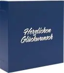 Darmowa dostawa Geschenkdoos voor één goudbaar - Modern design met"Herzlichen Glückwunsch