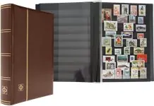 Wysoka jakość Insteekalbums - A4 - 64 zwarte bladzijden - Bruin met goudkleurige reliëfdruk