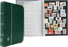 Insteekboek - Groen - A4 - 64 zwarte bladzijden - gewatteerde imitatie-krokodillenleren band Szybka dostawa