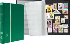 Autentyczny Insteekboek - Groen - A5 - 32 zwarte bladzijden - ongewatteerde band