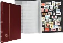 Tani Insteekboek - Rood - A4 - 32 zwarte bladzijden - gewatteerde kunstleren band