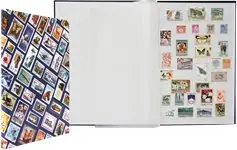 Insteekboek HOBBY - Blauw zegelmotief - A4 - 16 witte bladzijden Szybka dostawa