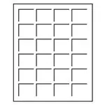 Lades (S formaat) 24 vierkante uitsparingen - 33 mm - blaue Zamów teraz