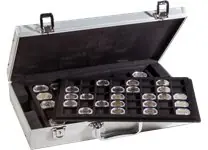 Nowość Muntkoffer voor 190 munten tot 39mm diameter, inclusief 5 laden, neutraal