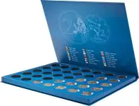 Presentatiekoffer Lucca voor 35 Duitse 2-euro herdenkingsmunten in capsules Kup teraz