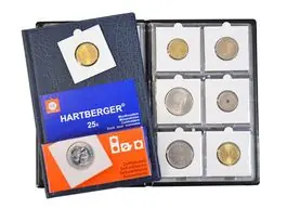Hartberger POCKET Muntenalbumincl. 25x munthouders assortiment zakformaat Tani