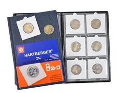 Hartberger POCKET 2 Euro album incl. 25x munthouders zakformaat Rabat