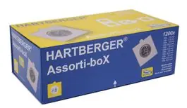 Hartberger Assortie-boX met 1200x munthouders om te nieten Zwrot pieniędzy