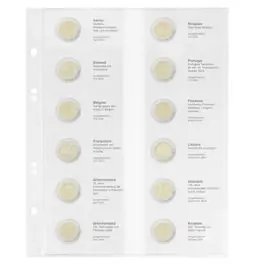 Nowość Lindner MU2E35 voordrukblad voor 2 Euro herdenkingsmunten Italie 2024 - Kroatie 2024 inclusief Multi collect muntblad MU24