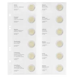 Lindner MU2E32 voordrukblad voor 2 Euro herdenkingsmunten Italie 2023 - Spanje 2023 inclusief Multi collect muntblad MU24 Oryginalny