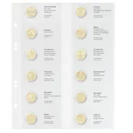 Lindner MU2E31 voordrukblad voor 2 Euro herdenkingsmunten Griekenland 2022 - Litouwen 2023 inclusief Multi collect muntblad MU24 Niska cena