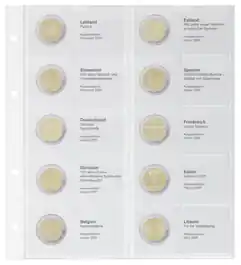 Lindner 1118-41 Voordrukblad 2 Euro Letland 2024 tot Litouwen 2025 Bezpieczna płatność