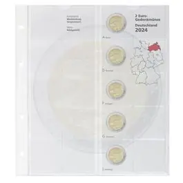 Lindner 1114-2 Voordrukblad 2 Euro herdenkingsmunten Duitse Bondsstaten 2024 incl. K3 blad Oferta