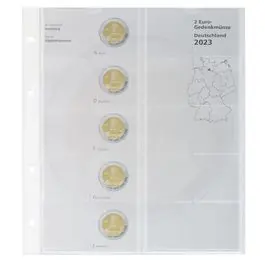 Lindner 1114-1 Voordrukblad 2 Euro herdenkingsmunten Duitse Bondsstaten 2023 incl. K3 blad Promocja