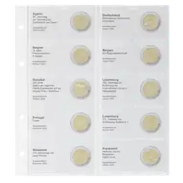 Lindner 1118-39 Voordrukblad 2 Euro Cyprus 2023 tot Frankrijk 2024 Tylko dziś