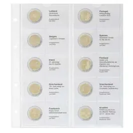 Lindner 1118-38 Voordrukblad 2 Euro Letland 2023 tot Kroatie 2023 Ostatnia szansa