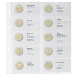 Lindner 1118-36 Voordrukblad 2 Euro Griekenland 2022 tot Duitsland 2023 Oryginalny