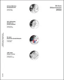 Lindner MU20E22 voordrukblad voor 20 Euro munten Duitsland 2022 inclusief muntblad MU15 Zwrot pieniędzy