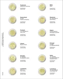 Promocja Lindner MU2E26 voordrukblad voor 2 Euro herdenkingsmunten Frankrijk 2020 - Luxemburg 2021 inclusief Multi collect muntblad MU24
