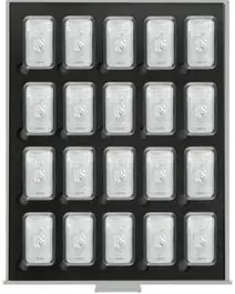 Darmowa dostawa Lindner S2533-4K muntenbox standaard inclusief 20 stuks rechthoekige capsules voor Australische baartjes