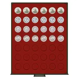 Premium Lindner 2707 muntenbox rookglas R-27,5 mm