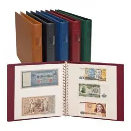 Premium Lindner 2810-814 Bankbiljettenalbum Regular incl. cassette, witte schutbladen, kleur naar keuze