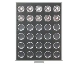 Lindner S2533-2K muntenbox standaard voor 30 stuks 5 euro Duitsland incl. capsules Wyprzedaż