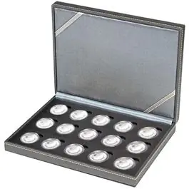 Oryginalny Lindner S2363-10EK Nera cassette XM voor 15 Duitse 10 euro Herdenkingsmunten metpolymeerring