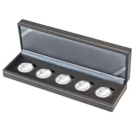 Lindner S2362-10EK Nera cassette S voor 5 Duitse 10 euro Herdenkingsmunten met polymeerring Autentyczny