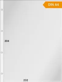 Popularny Lindner Pergamijn A4 304 x 232 mm (100x) inclusief 4 rings perforatie