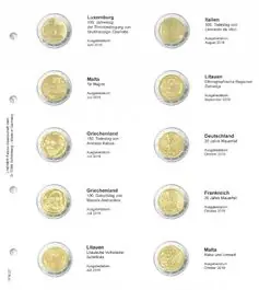 Tani Lindner 1118-27 Voordrukblad Luxemburg tot Malta 2019 + K3 muntblad