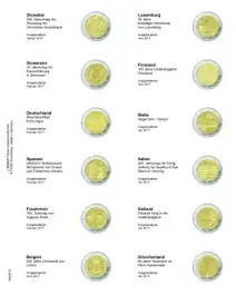 Oferta Lindner MU2E18 voordrukblad voor 2 Euro herdenkingsmunten Slowakije 2017 - Griekenland 2017