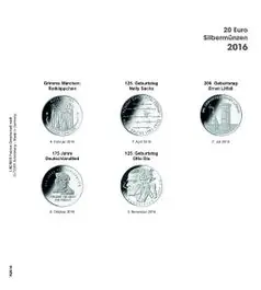 Niska cena Lindner 1520-16 Voordrukblad zilveren 20 Euro munten Duitsland 2016 incl. K2 blad