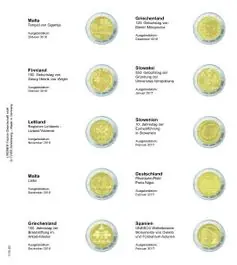 Autentyczny Lindner 1118-20 Voordrukblad Malta 2016 - Spanje 2017 + K3 muntblad