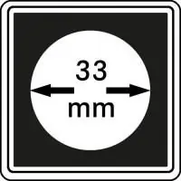 Lindner 2240033 muntcapsule CARREE 33 mm (4 stuks) Ostatnia szansa