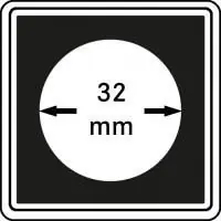 Lindner 2240032 muntcapsule CARREE 32 mm (4 stuks) Tani