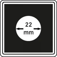 Lindner 2240022 muntcapsule CARREE 22 mm (4 stuks) Najlepsza cena