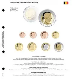 Lindner 1109-51 Voordrukblad Troonwissel Belgie + K8 muntblad Bezpieczna płatność