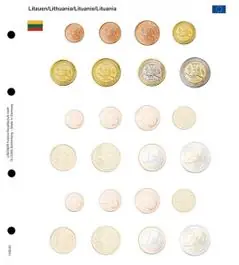 Lindner 1108-22 Voordrukblad Litouwen + K8 muntblad Nowość