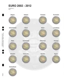 Lindner MU2E8 voordrukblad voor 2 Euro herdenkingsmunten 10 jaar euro Najlepsza cena