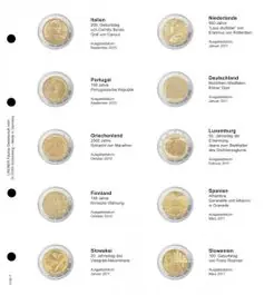 Premium Lindner 1118-7 Voordrukblad Italie 2010 - Slovenie 2011 + K3 muntblad