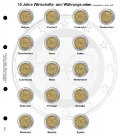 Lindner 1118-5 Voordrukblad Gemeenschappelijke uitgave 10 jaar WWU + K3 muntblad Ekspresowa dostawa