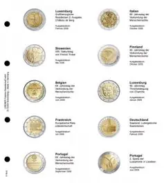 Lindner 1118-4 Voordrukblad Luxemburg 2008 - Portugal 2009 + K3 muntblad Promocja