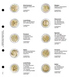 Ostatnia szansa Lindner 1118-1 Voordrukblad Griekenland 2004 - Italie 2005 + K3 muntblad