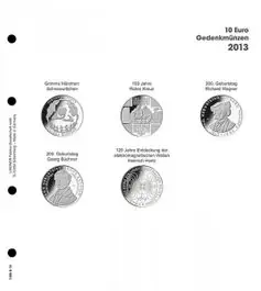 Lindner 1108 D13 Voordrukblad 10 Euro munten Duitsland 2013 incl. K2 blad Tani