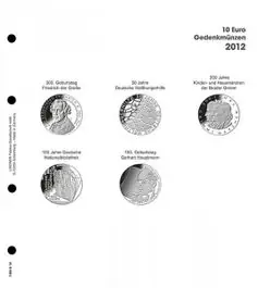 Oferta limitowana Lindner 1108 D12 Voordrukblad 10 Euro munten Duitsland 2012 incl. K2 blad
