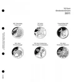 Lindner 1108 D11 Voordrukblad 10 Euro munten Duitsland 2011 incl. K2 blad Promocja