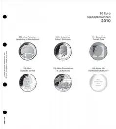 Popularny Lindner 1108 D10 Voordrukblad 10 Euro munten Duitsland 2010 incl. K2 blad