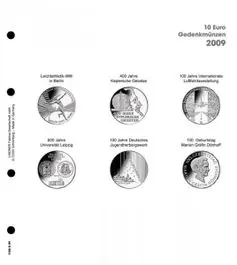 Lindner 1108 D09 Voordrukblad 10 Euro munten Duitsland 2009 incl. K2 blad Popularny